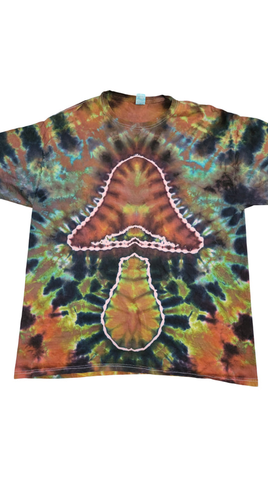 Earth Tones Mushroom Tie Dye Tee Shirt