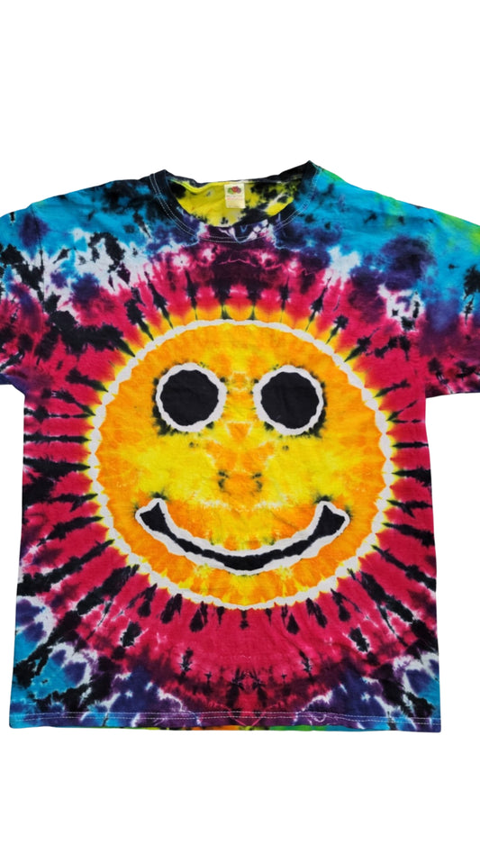 Smiley Face Emoji Tie Dye Tee Shirt