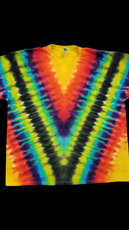 Rainbow Wedge Tie Dye Tee Shirt