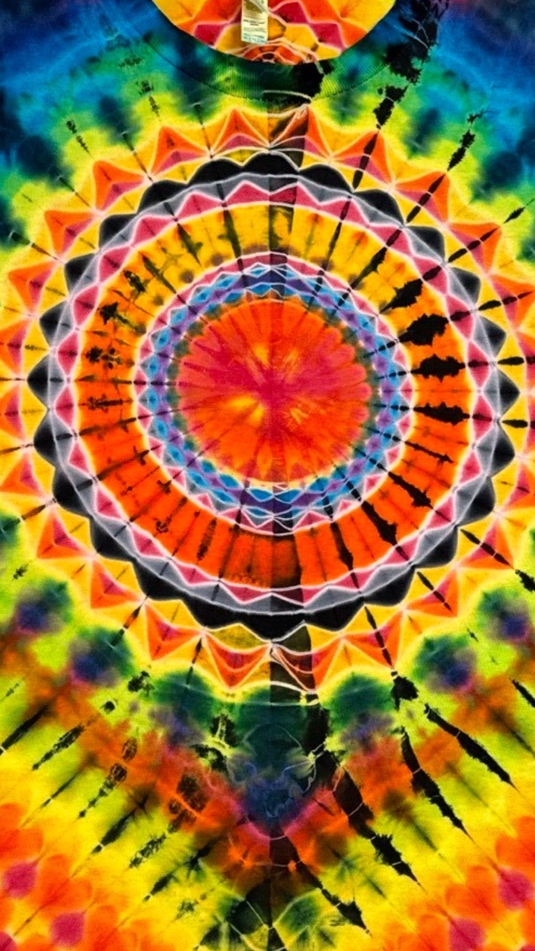 Mandala with Rising sun Tie Dye Tee Shirt
